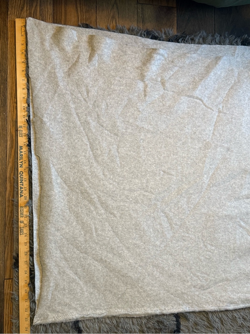 Neutral Gray Fiber Art Throw Blanket - Brand Unspecified